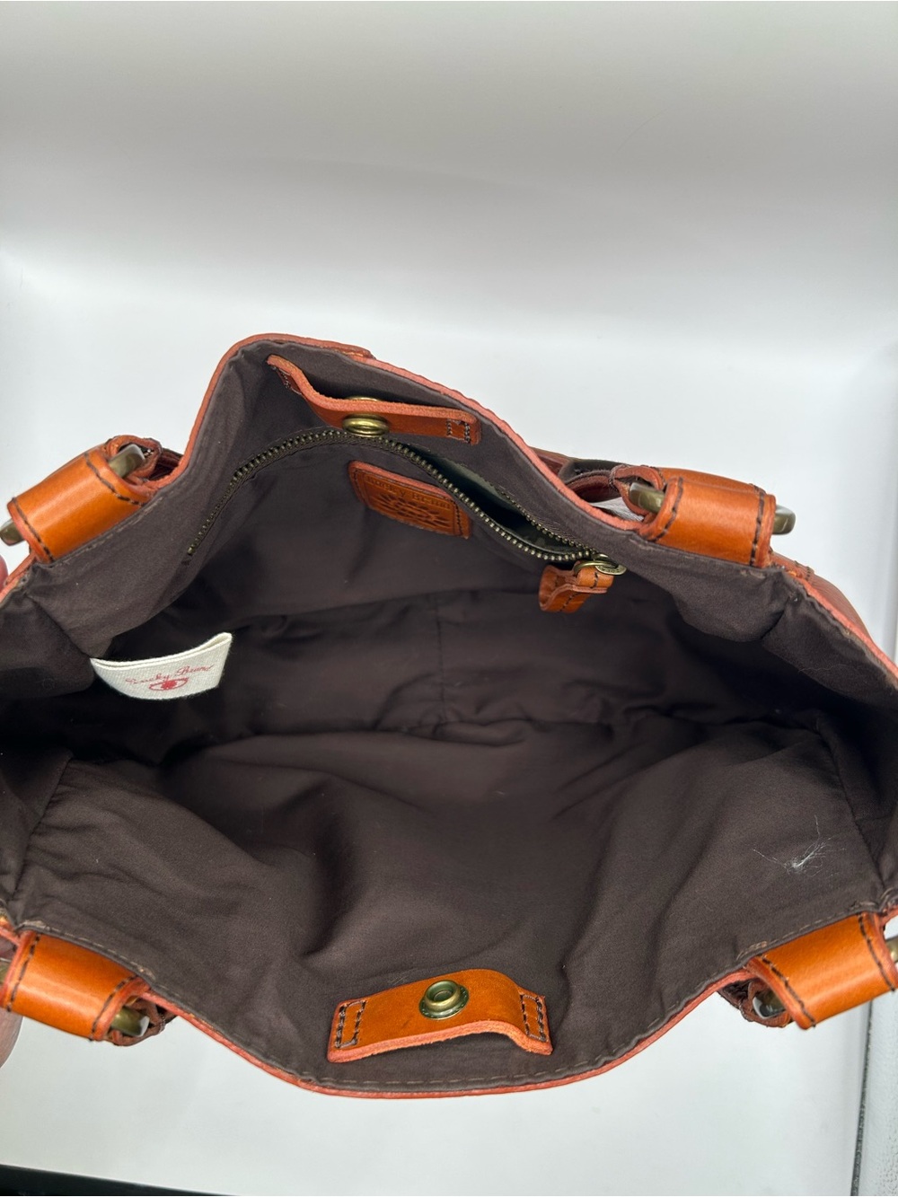 Lucky Brand Leather Peace Love Tiger Cognac Vintage - Picture 6 of 13